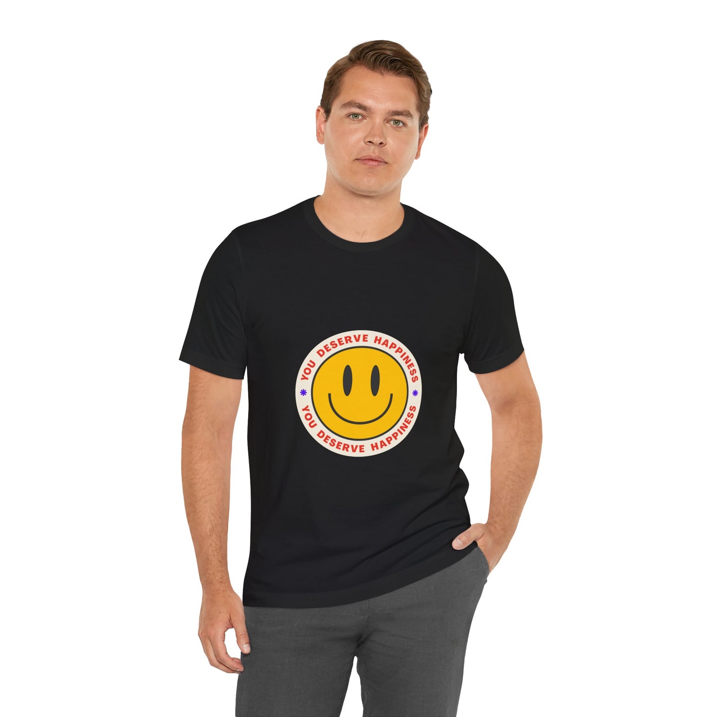 Smiley Face Happiness Tee - Unisex Short Sleeve Shirt
